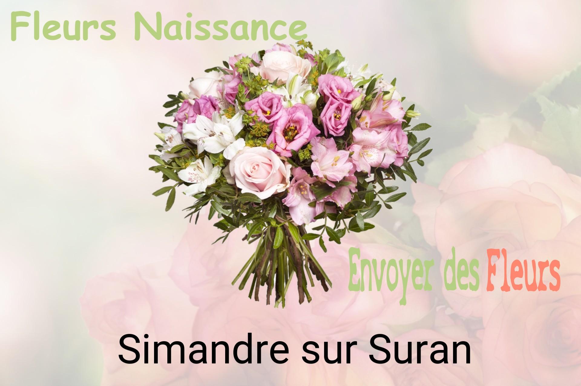 Bouquet de fleurs de naissance livré à Simandre-sur-Suran