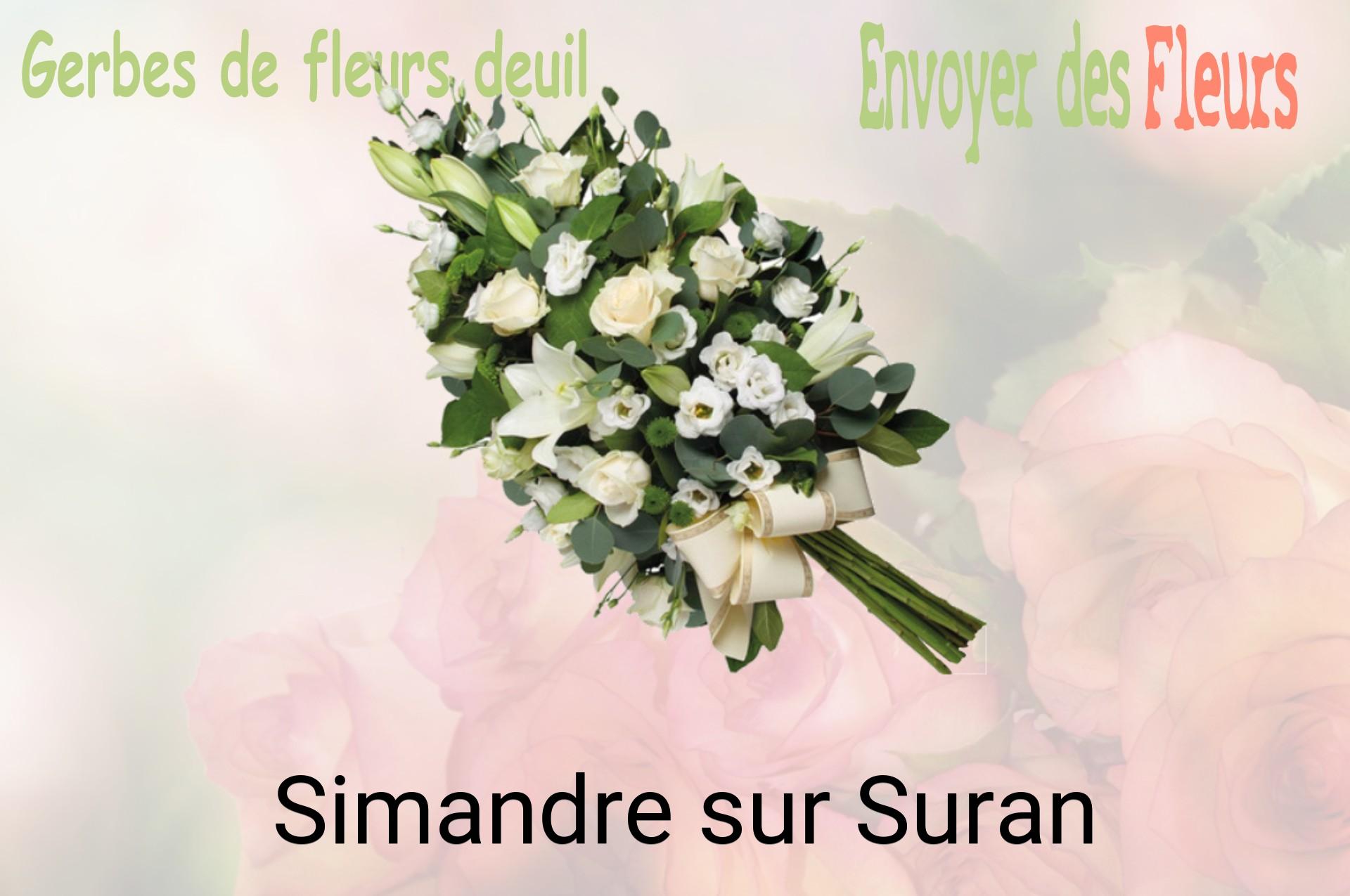Gerbe de fleurs de deuil livrée à Simandre-sur-Suran